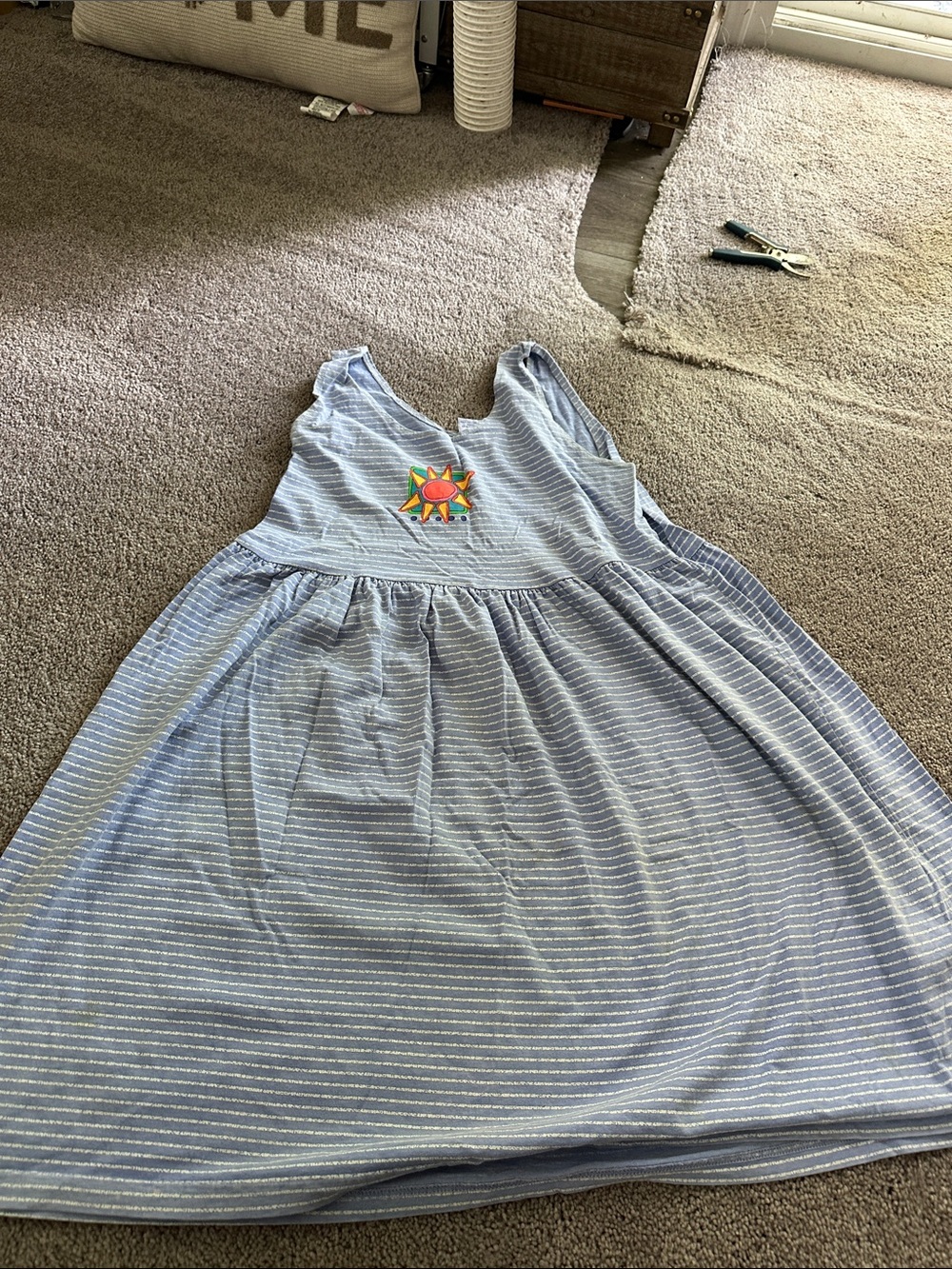 Fresh produce tank dress periwinkle large